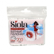 SIOLA Ватные палочки с зип лок 200шт пакет